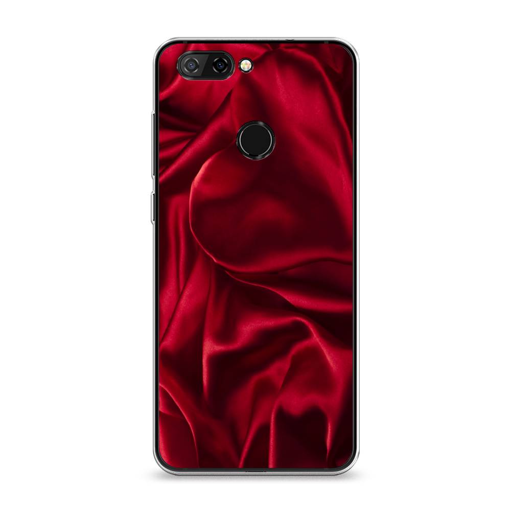 фото Силиконовый чехол "текстура красный шелк" на zte blade v9 awog
