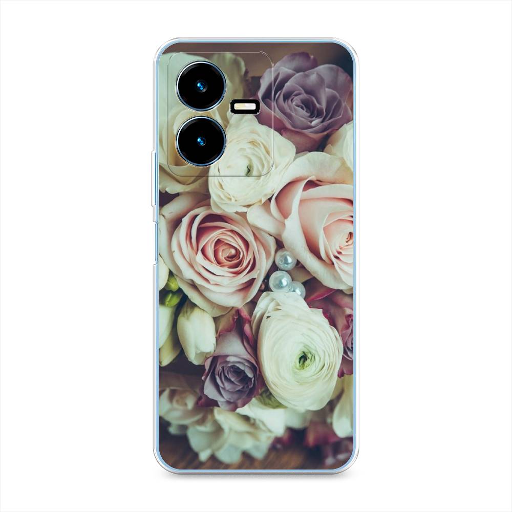 

Чехол для Vivo Y22 "Свадебный букет", Белый;фиолетовый, 267550-2