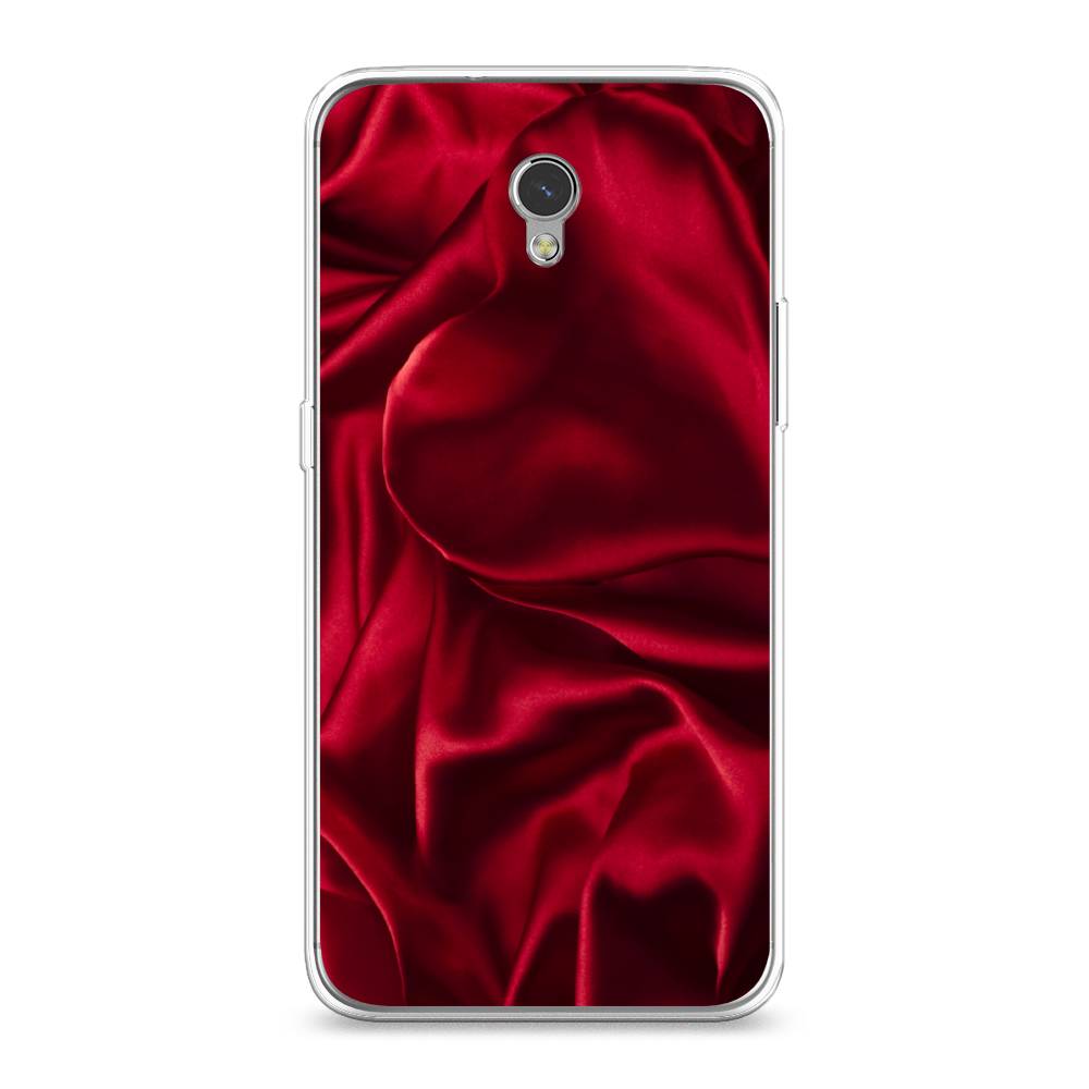 фото Силиконовый чехол "текстура красный шелк" на zte blade v7 awog