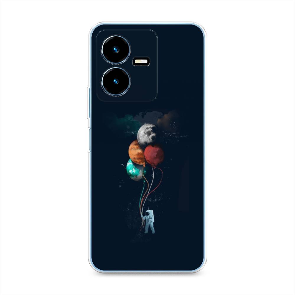 

Чехол для Vivo Y22 "Космонавт с шариками", Разноцветный, 267550-4