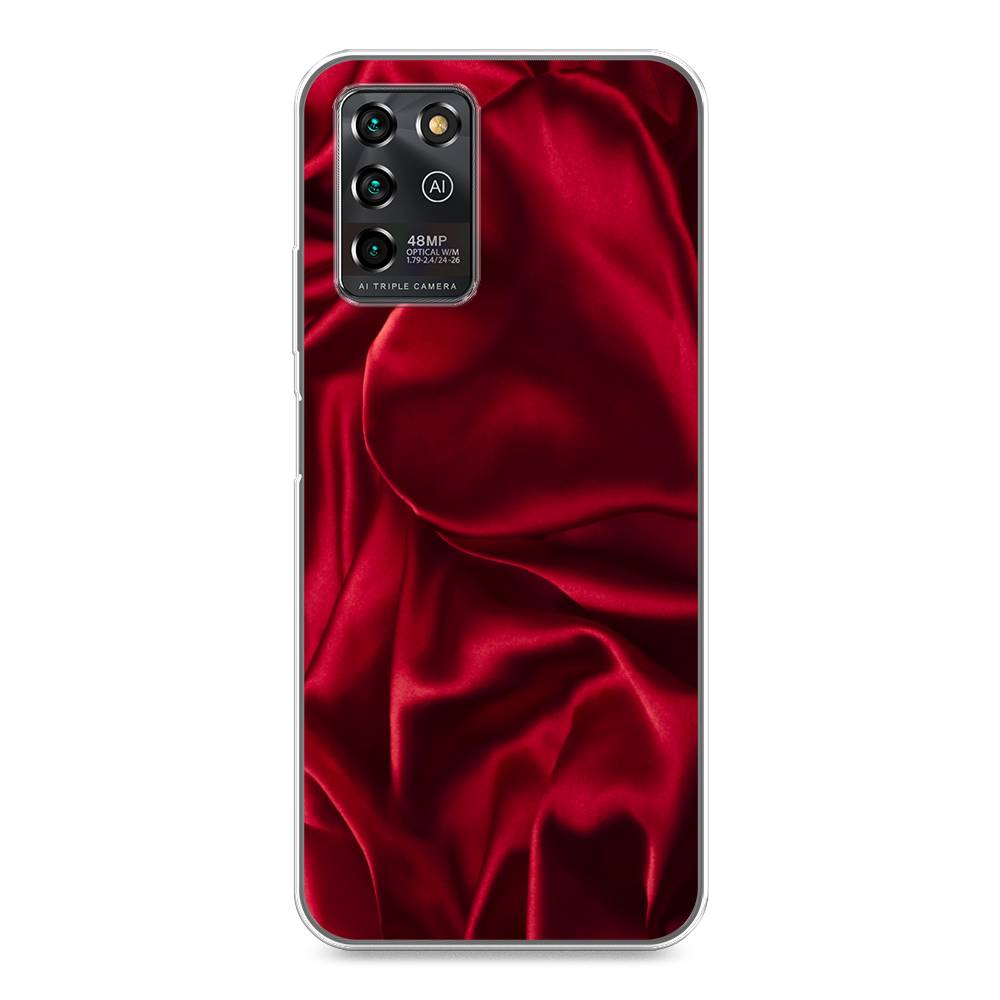 фото Силиконовый чехол "текстура красный шелк" на zte blade v30 vita awog