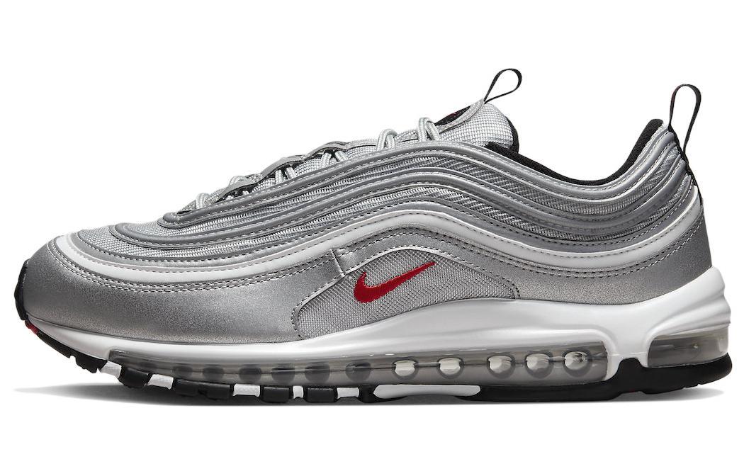 

Кроссовки унисекс Nike Air Max 97 silver bullet 2022 серебристые 45 EU, Серебристый, Air Max 97 silver bullet 2022