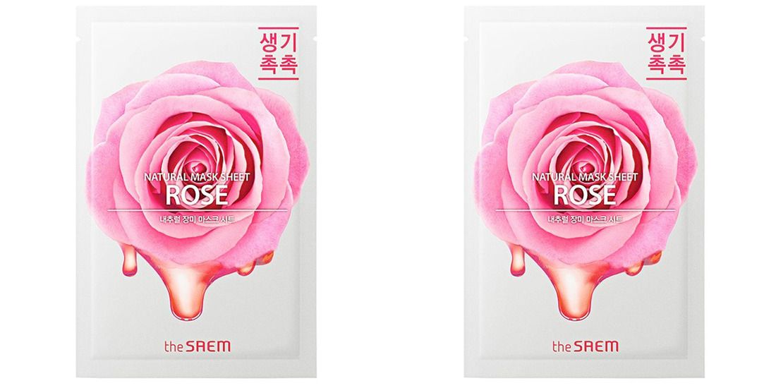 

Маска на тканевой основе THE SAEM natural rose mask sheet 21мл 2шт, 8806164158975