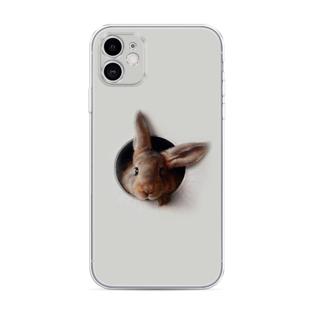 

Чехол для Apple iPhone 11 "Любопытный кролик", Серый;коричневый, 12150-1