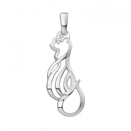 

Кулон из серебра Сокровища Кошка, бриллиант, Кошка