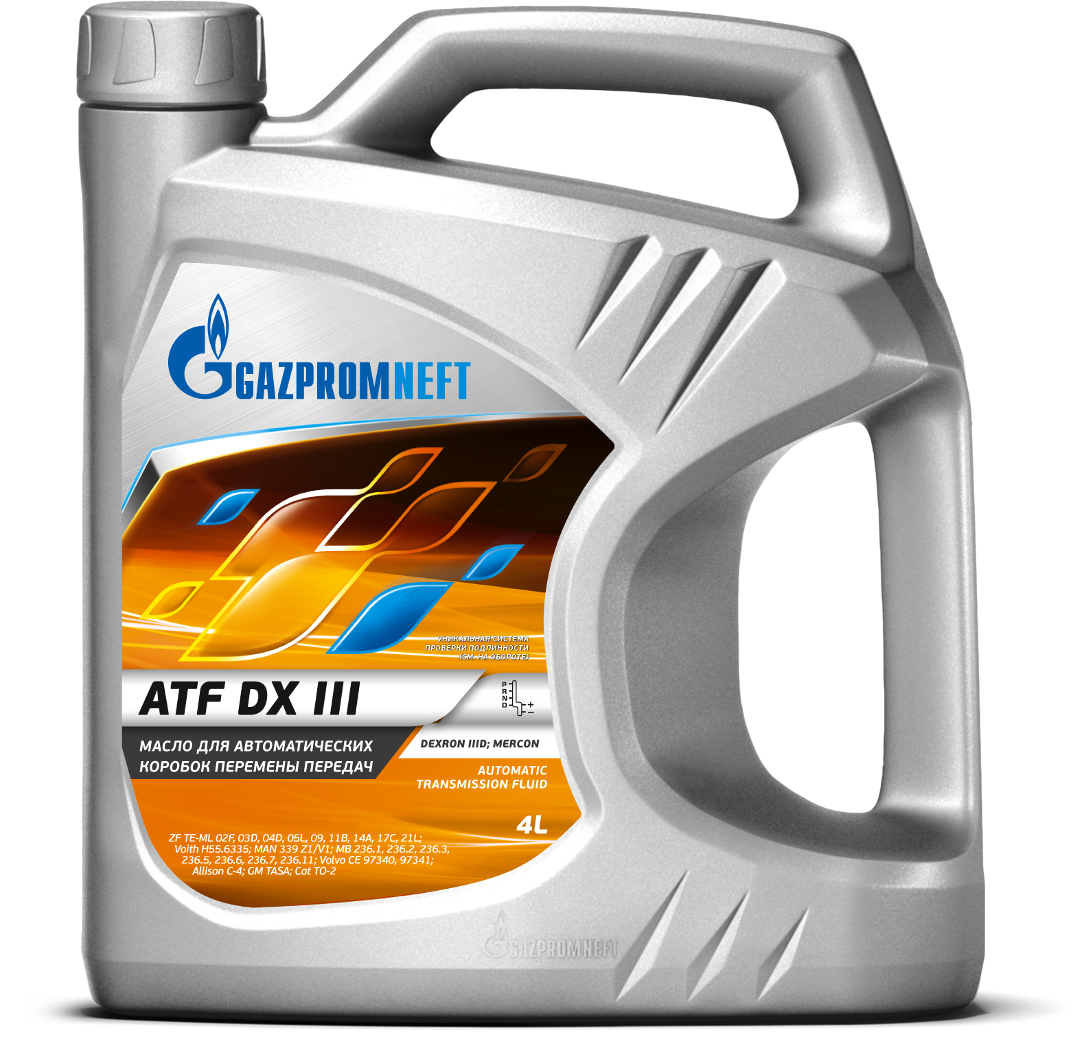 фото Трансмиссионное масло газпромнефть atf dx iii (4 л) gazpromneft