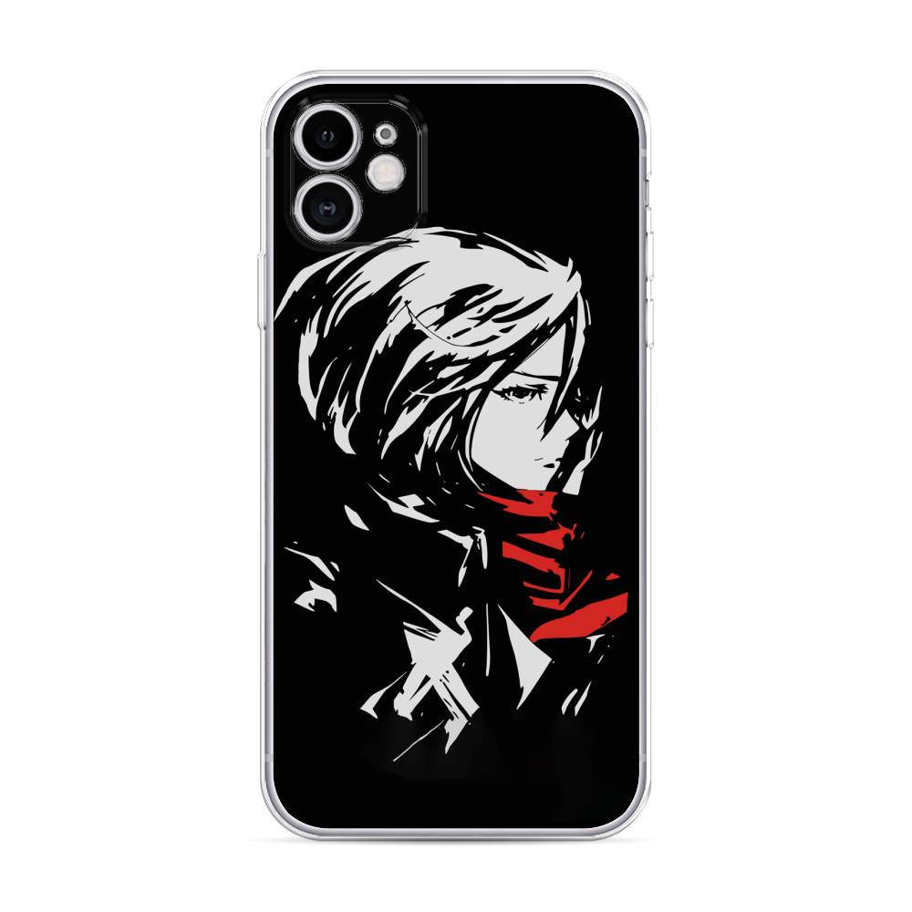 

Чехол для Apple iPhone 11 "Микаса минимализм", Черный;серый;красный, 12150-4