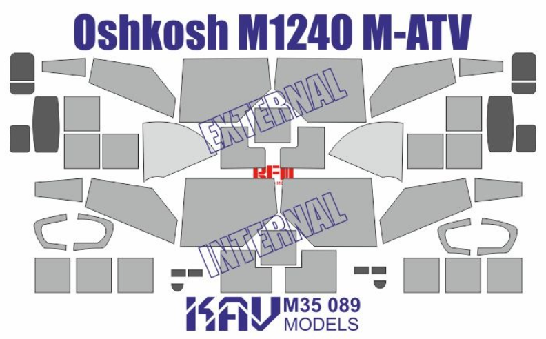 

KAV M35 089 Окрасочная маска на остекление М1240 M-ATV RFM 5032, 5052