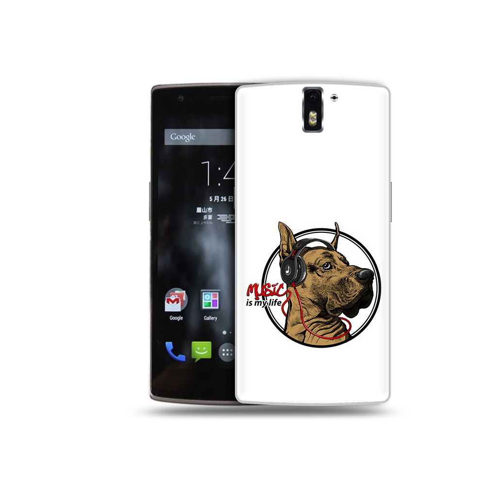 

Чехол MyPads Tocco для OnePlus One музыкальная собака, Прозрачный, Tocco