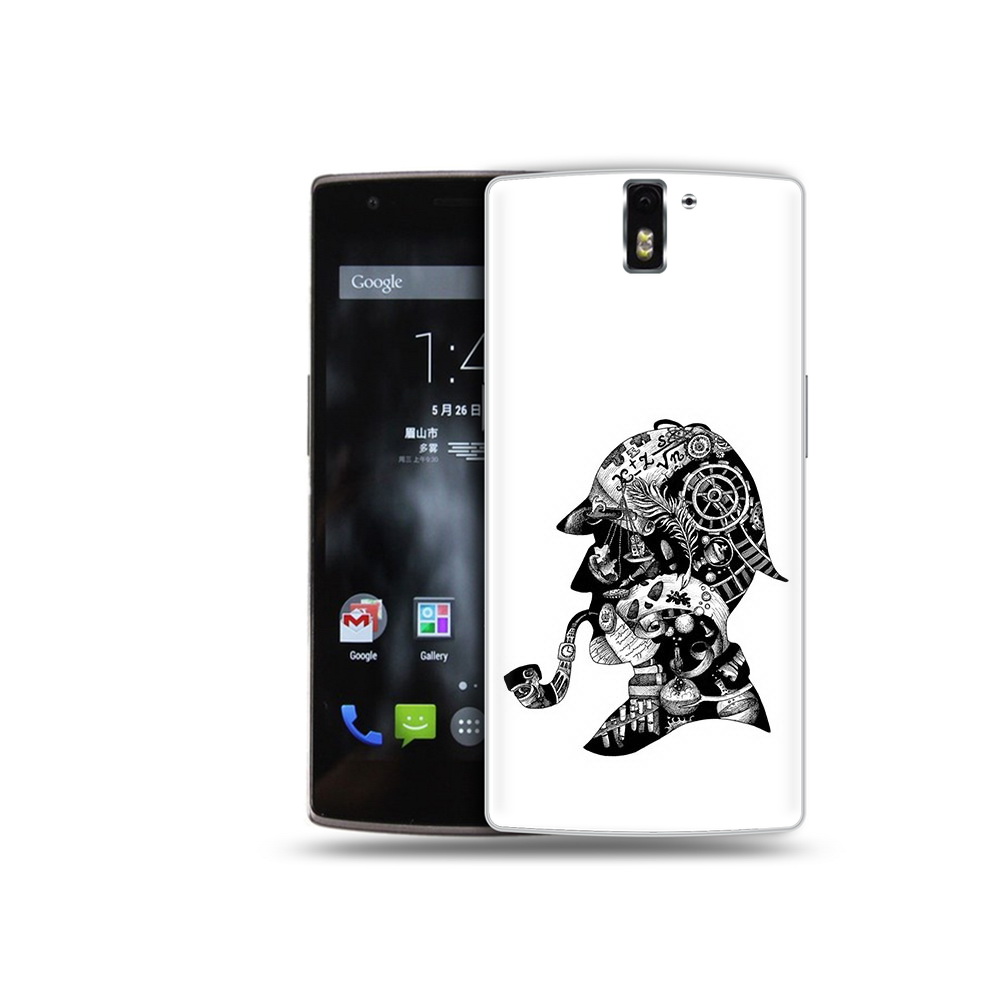 

Чехол MyPads Tocco для OnePlus One мужчина с трубкой абстракция, Прозрачный, Tocco
