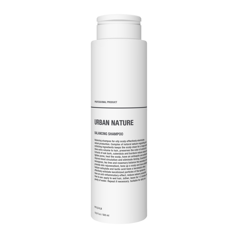 Купить Шампунь URBAN NATURE для жирной кожи головы с экстрактом календулы Balancing 500 мл, Balancing Shampoo
