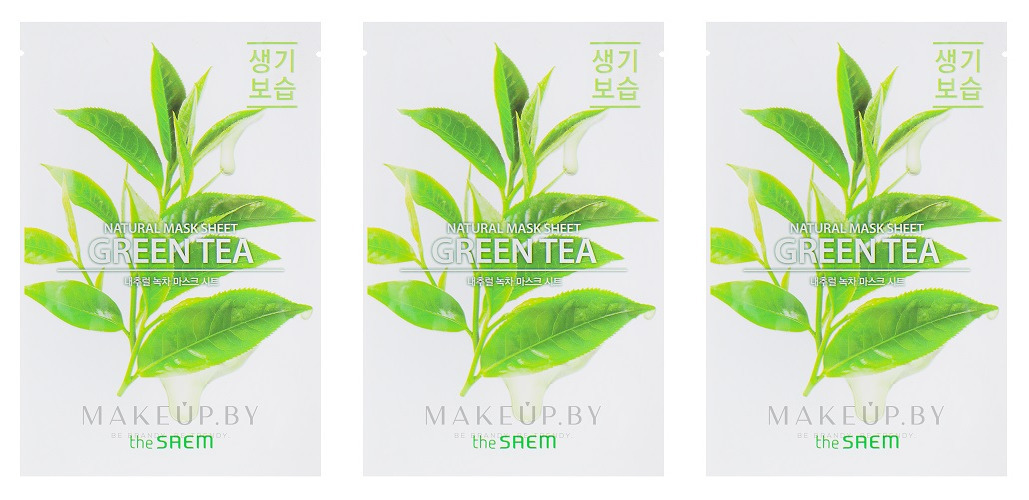 Маска на тканевой основе The Saem Natural Green Tea 21 мл 3 шт