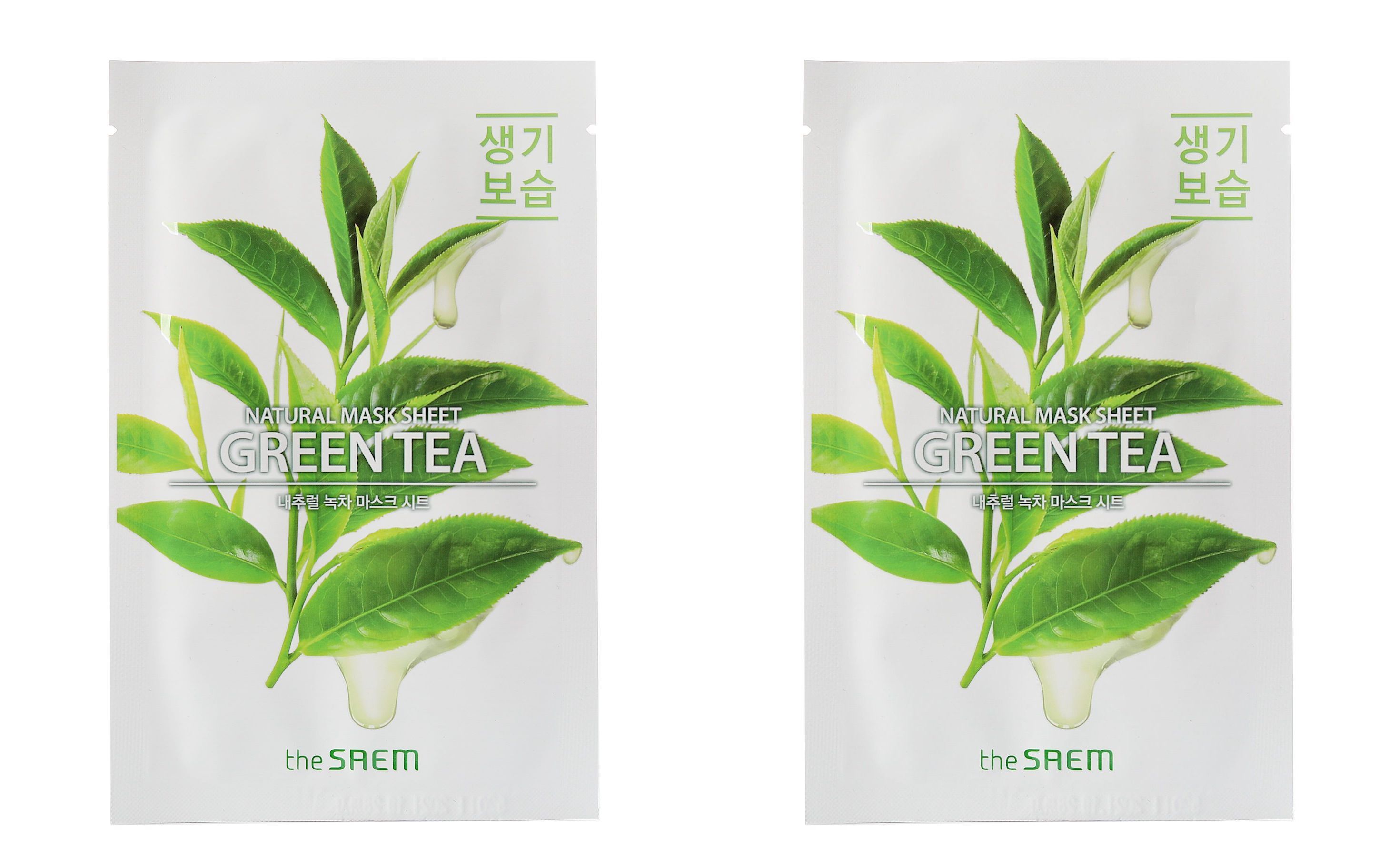 Маска на тканевой основе The Saem Natural Green Tea 21 мл 2 шт