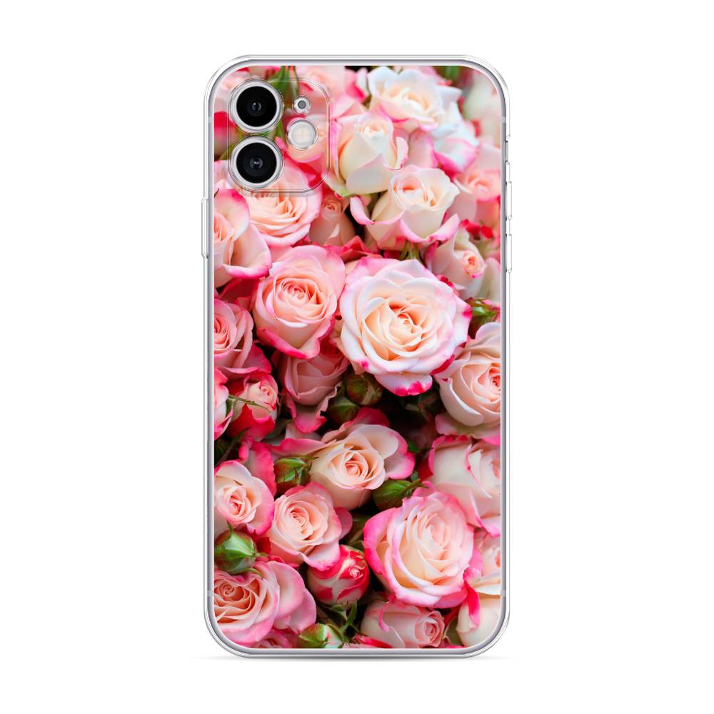 

Чехол для Apple iPhone 11 "Много роз", Розовый, 12150-2