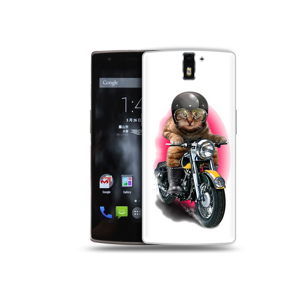 

Чехол MyPads Tocco для OnePlus One мото-кот, Прозрачный, Tocco