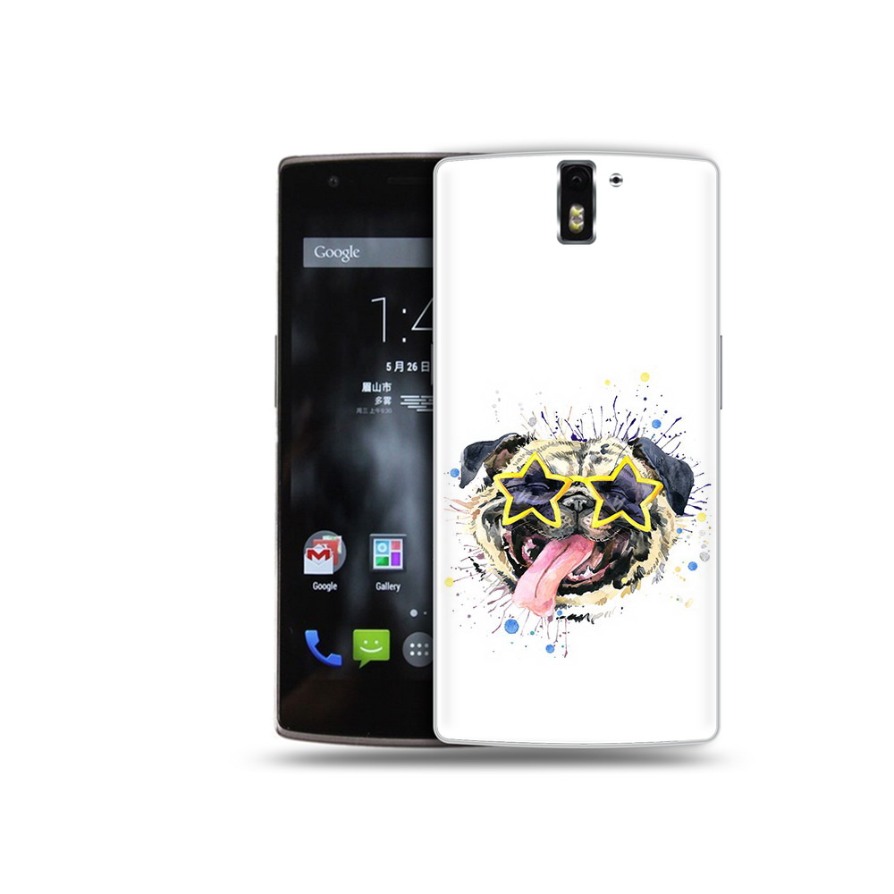 

Чехол MyPads Tocco для OnePlus One мопс боксер, Прозрачный, Tocco