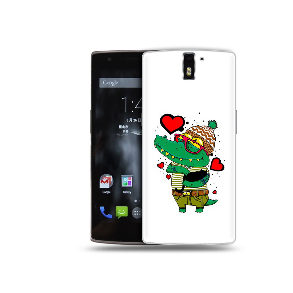 

Чехол MyPads Tocco для OnePlus One Влюбленный крокодил, Прозрачный, Tocco