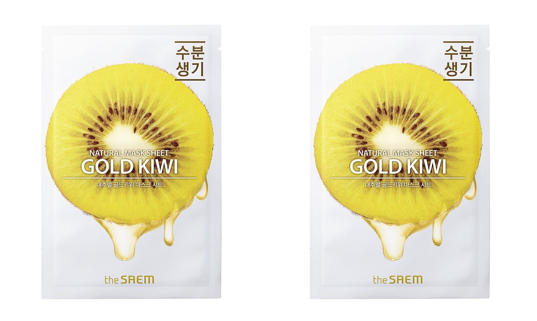 

Маска на тканевой основе THE SAEM natural gold kiwi mask sheet 21мл 2шт, 8806164158845