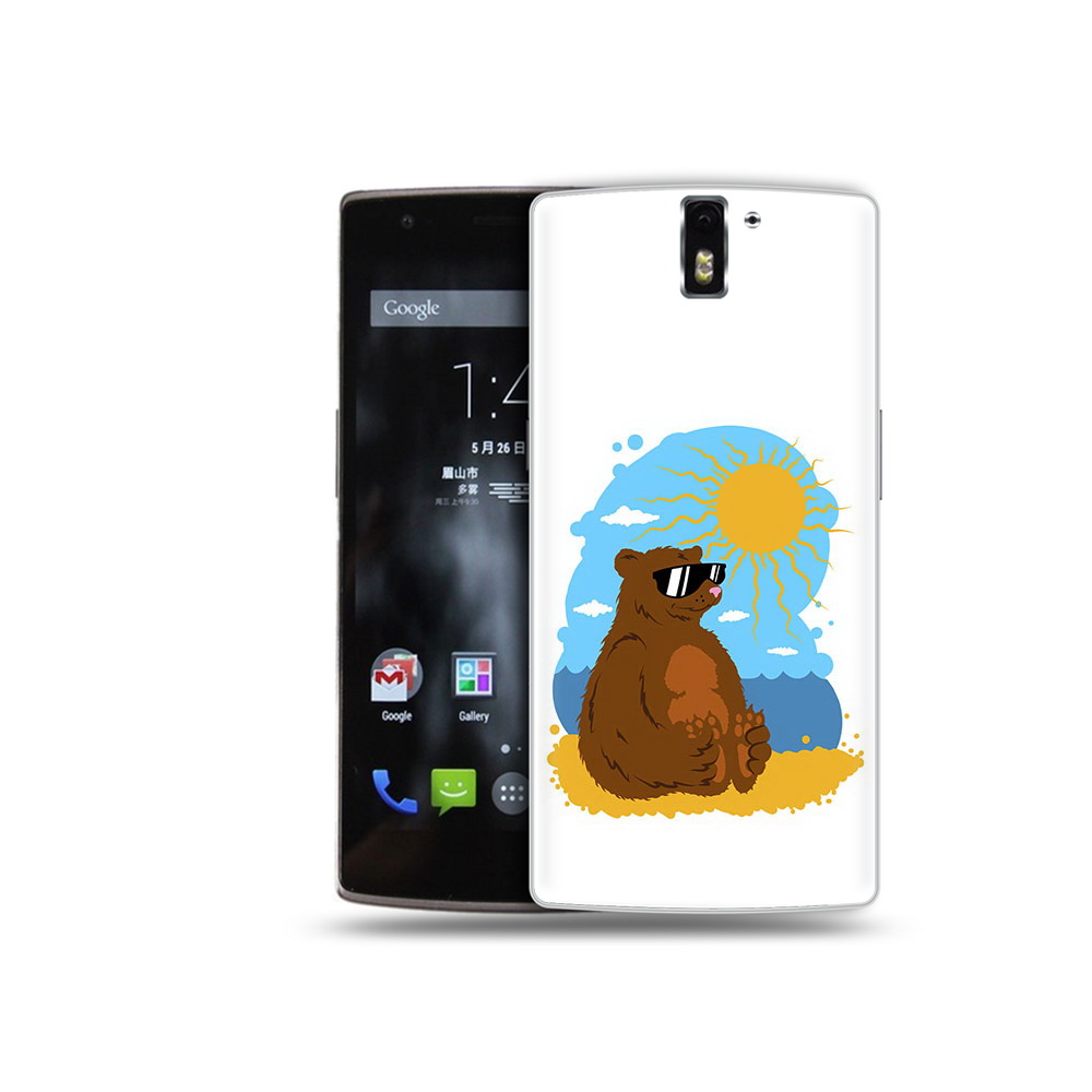 

Чехол MyPads Tocco для OnePlus One медведь на чиле, Прозрачный, Tocco