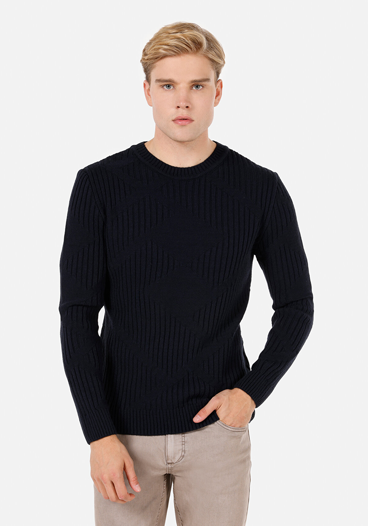 

Джемпер мужской Colin's CL1070081 синий M, CL1070081