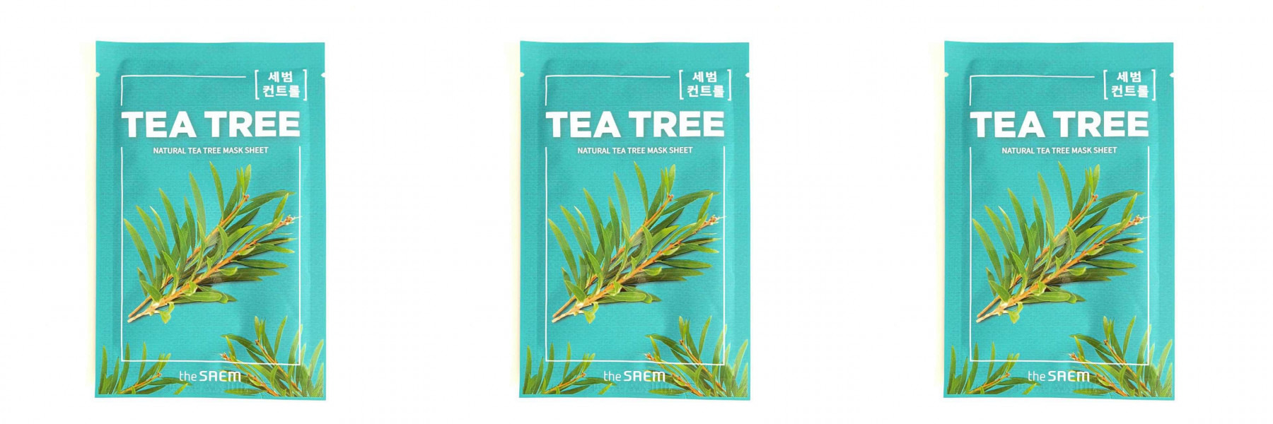 Маска тканевая для лица THE SAEM natural tea tree mask sheet 21мл 3шт