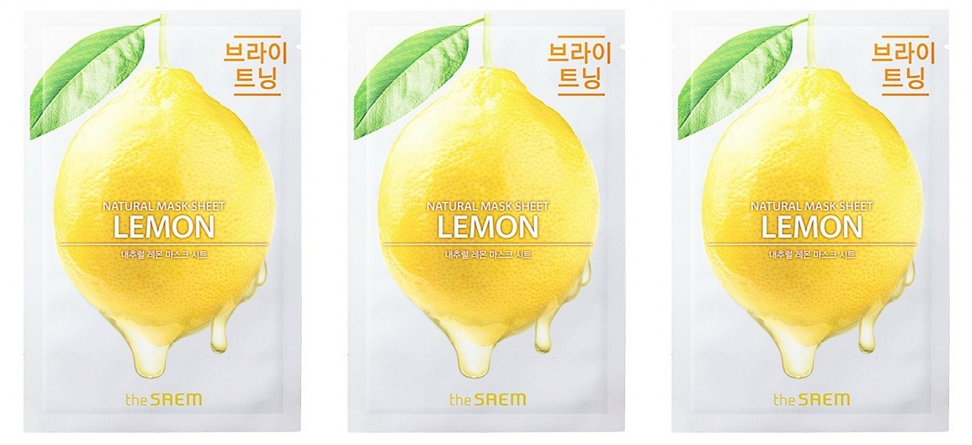 

Маска на тканевой основе The Saem Natural Lemon 21 мл 3 шт, 8806164158821