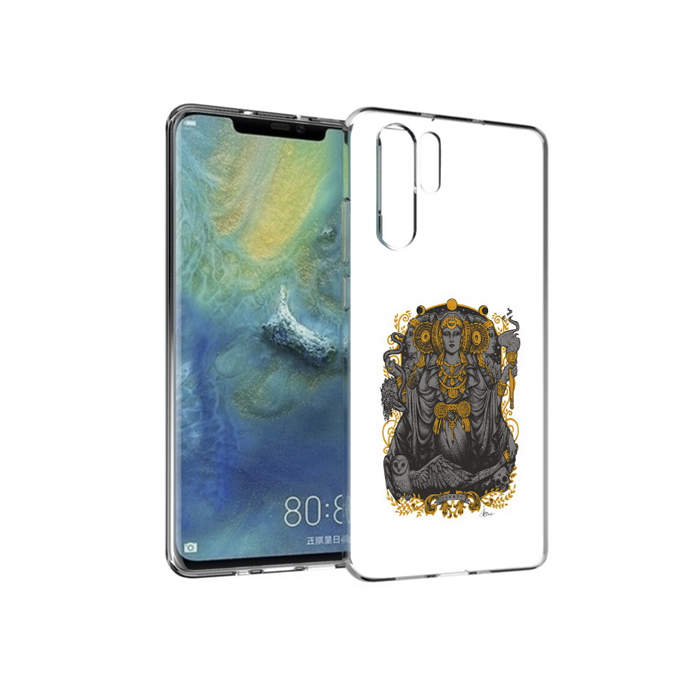 

Чехол MyPads Tocco для Huawei P30 Pro божество с золотыми элементами, Прозрачный, Tocco