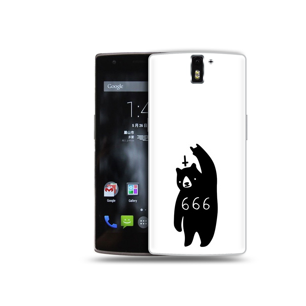 

Чехол MyPads Tocco для OnePlus One медведь 666, Прозрачный, Tocco