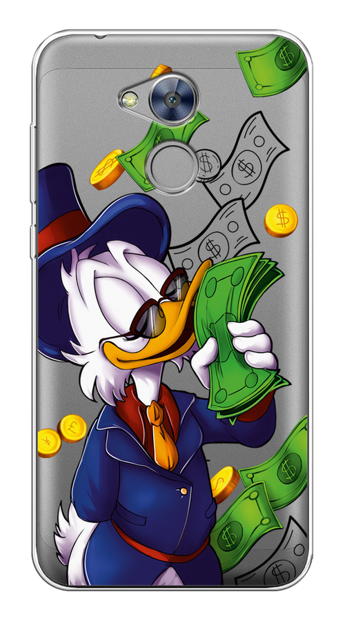 

Чехол на Honor 6A "Scrooge McDuck with Money", Синий;зеленый;белый, 63650-6