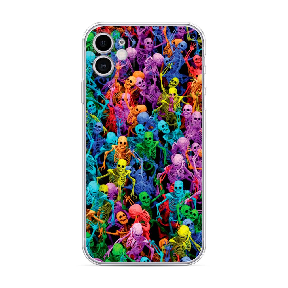

Чехол для Apple iPhone 11 "Вечеринка скелетов", Фиолетовый;желтый;оранжевый, 12150-6