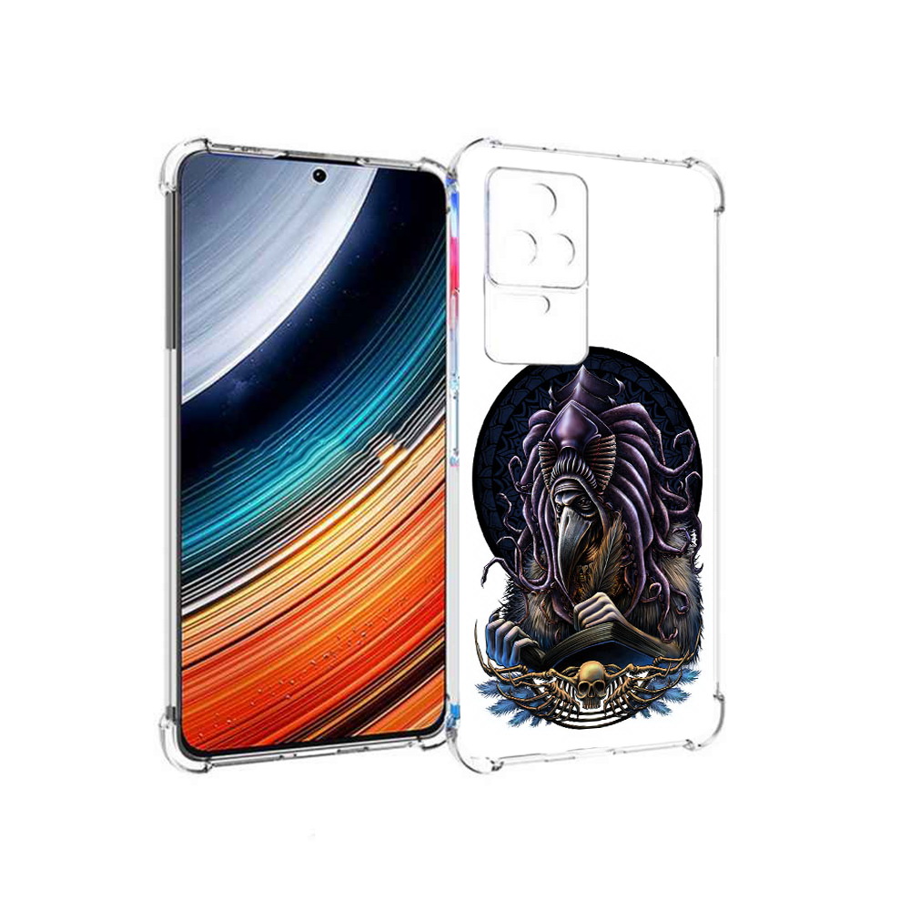 

Чехол MyPads умный ворон для Xiaomi Redmi K40S/Poco F4, Прозрачный, Tocco