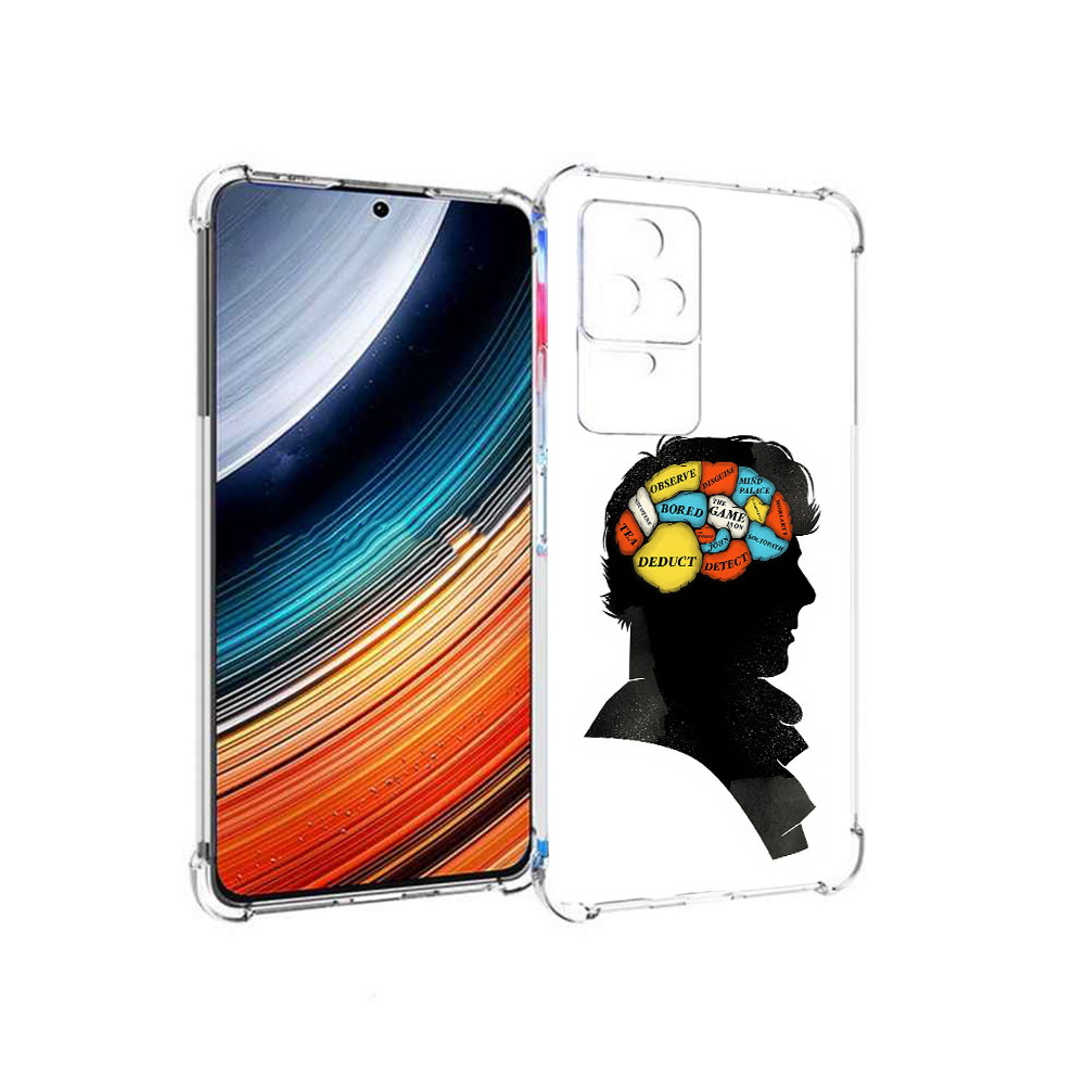 

Чехол MyPads темный рисунок для Xiaomi Redmi K40S/Poco F4, Прозрачный, Tocco
