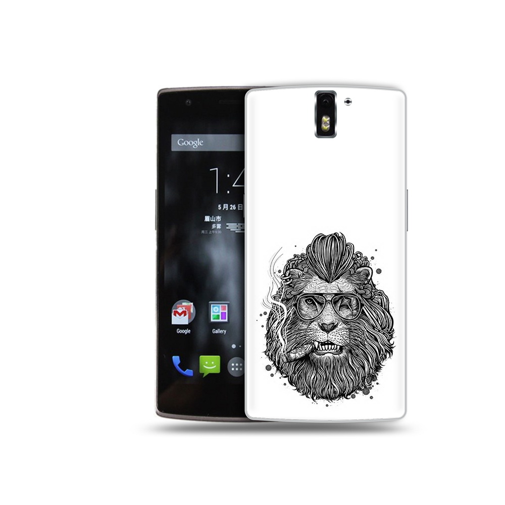 

Чехол MyPads Tocco для OnePlus One курящий лев, Прозрачный, Tocco