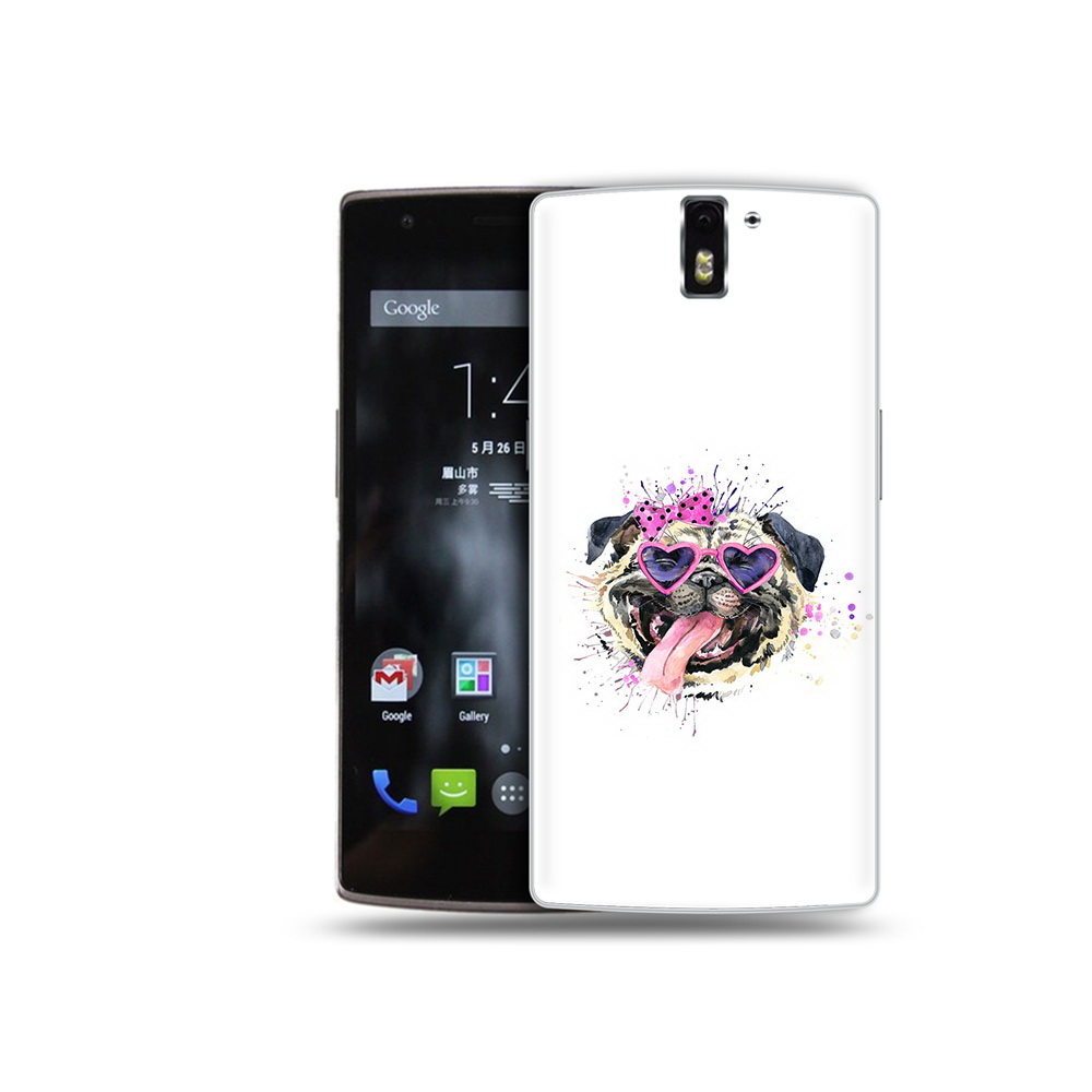 

Чехол MyPads Tocco для OnePlus One Веселая собака, Прозрачный, Tocco