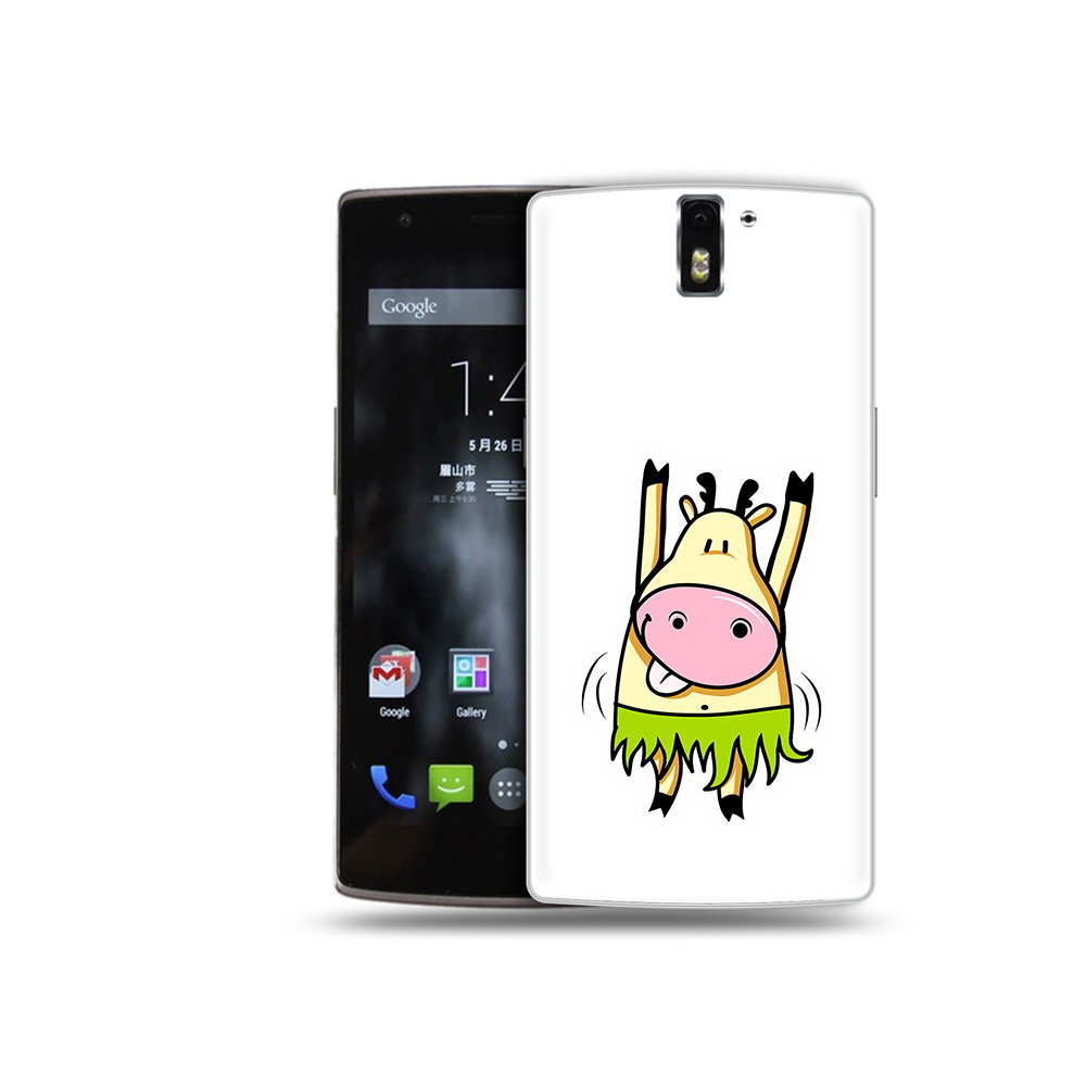

Чехол MyPads Tocco для OnePlus One Веселая корова, Прозрачный, Tocco