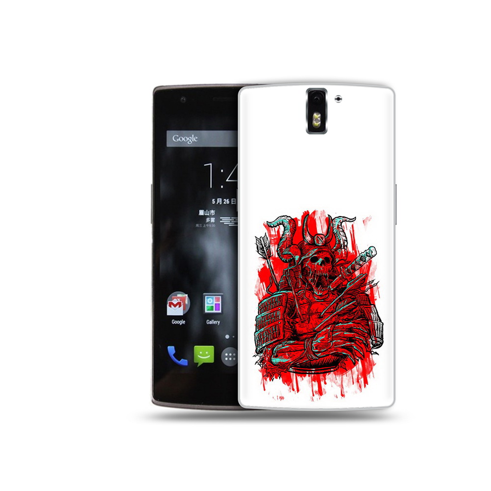 

Чехол MyPads Tocco для OnePlus One красный скелет воин, Прозрачный, Tocco