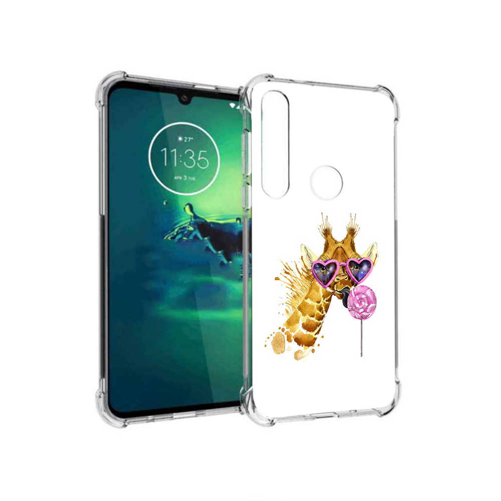 

Чехол MyPads Tocco для Motorola Moto G8 Plus акварельный жираф (PT227062.344.217), Прозрачный, Tocco