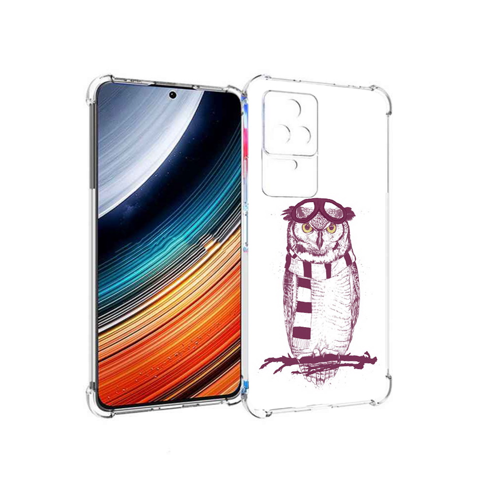 

Чехол MyPads сова-летчик для Xiaomi Redmi K40S/Poco F4, Прозрачный, Tocco