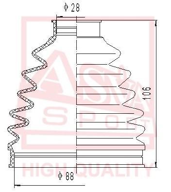 

Пыльник Шрус Наружный 29X104x82 ASVA ASBT-BT50