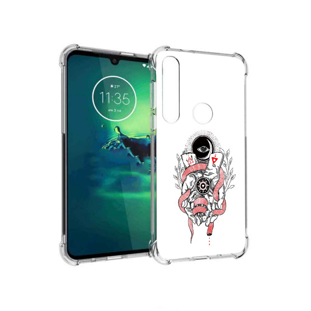 

Чехол MyPads Tocco для Motorola Moto G8 Plus абстрация связанные руки (PT227062.344.213), Прозрачный, Tocco