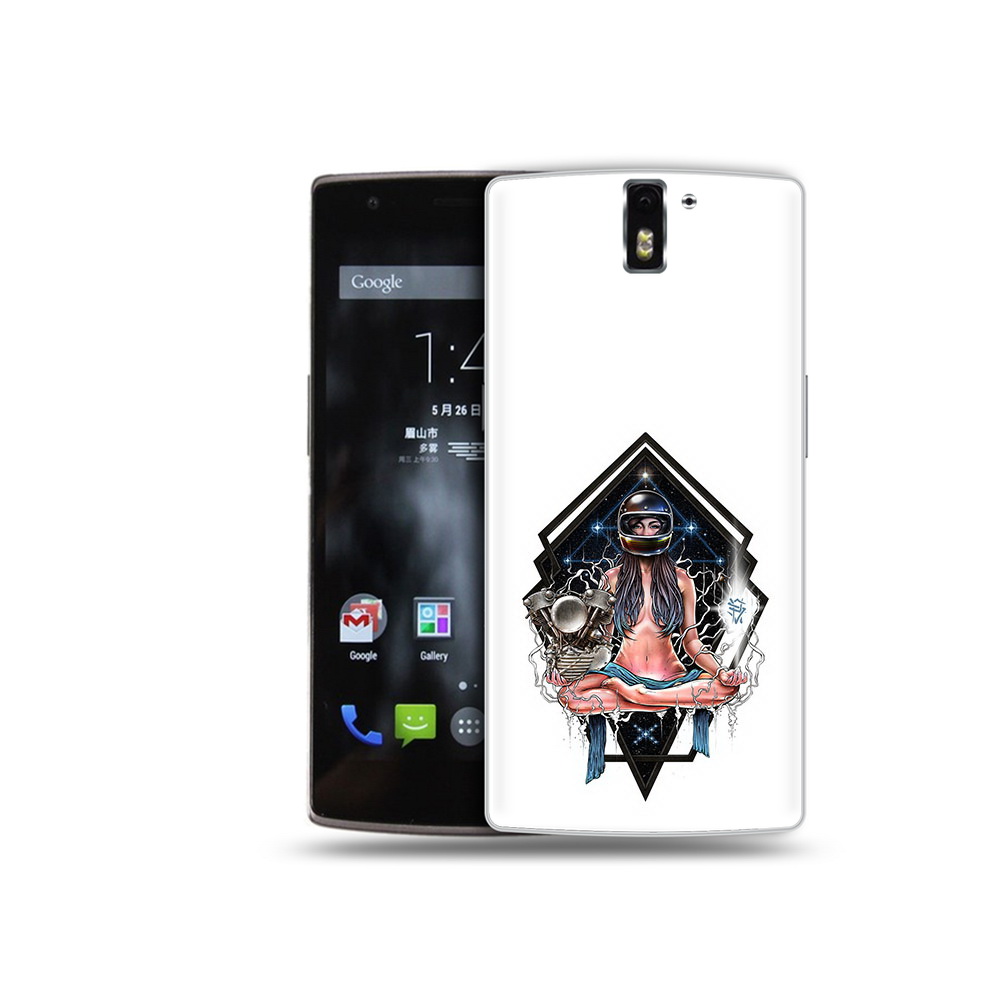 

Чехол MyPads Tocco для OnePlus One красивая девушка в шлеме, Прозрачный, Tocco