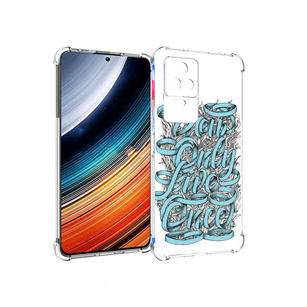 

Чехол MyPads слова из ленты абстракция для Xiaomi Redmi K40S/Poco F4, Прозрачный, Tocco