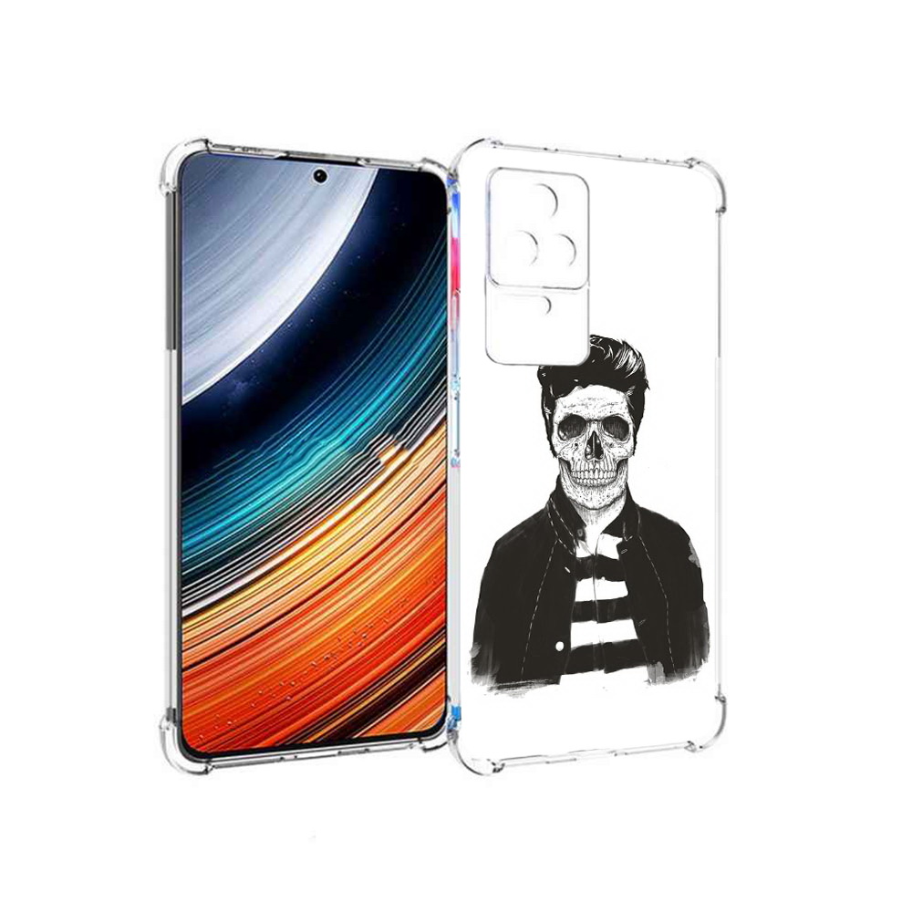 

Чехол MyPads скелет для Xiaomi Redmi K40S/Poco F4, Прозрачный, Tocco