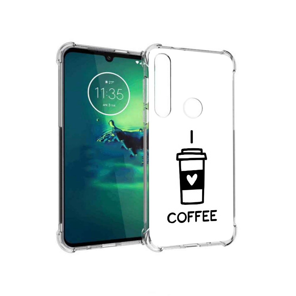 

Чехол MyPads Tocco для Motorola Moto G8 Plus Я люблю кофе (PT227062.344.206), Прозрачный, Tocco
