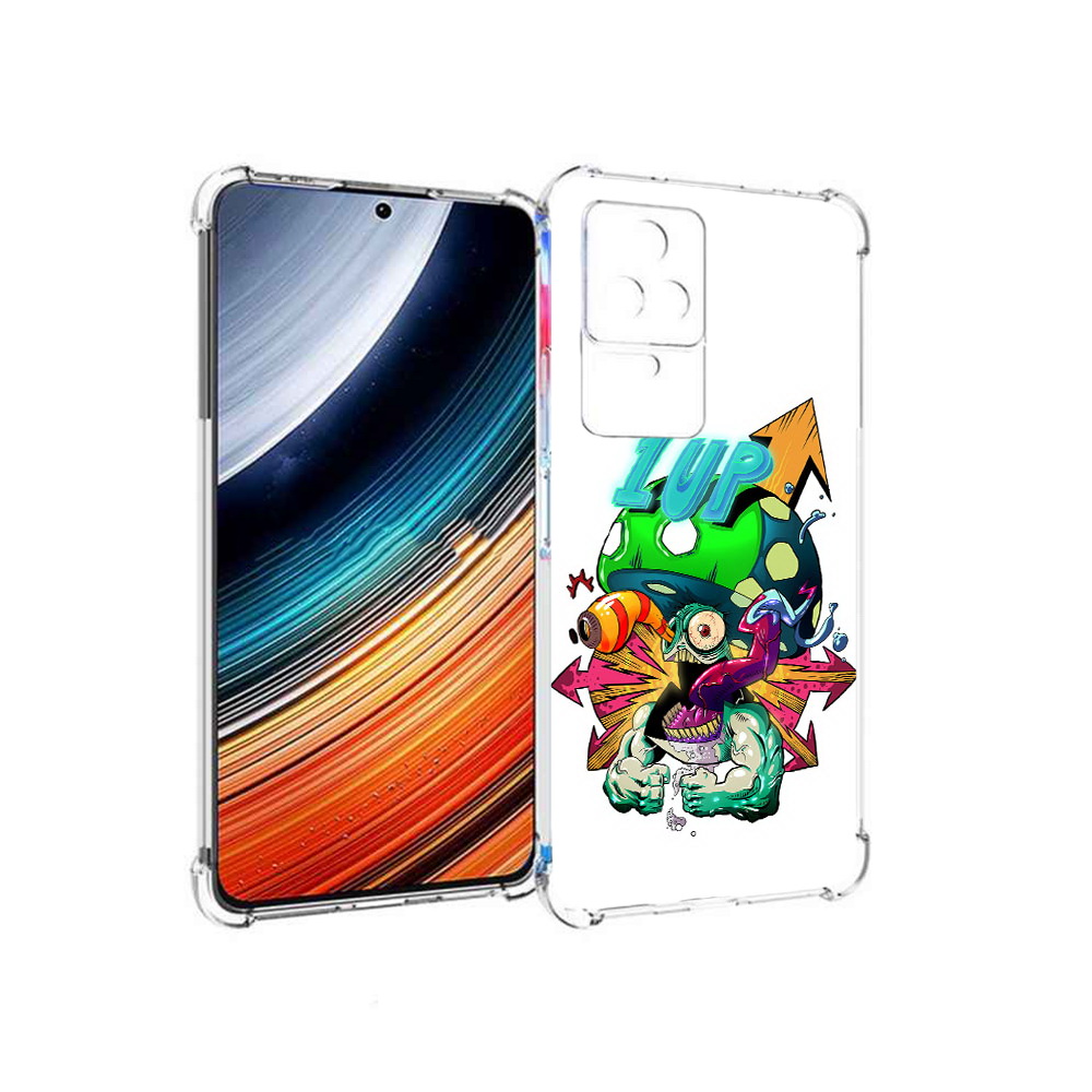 

Чехол MyPads сильный гриб абстракция для Xiaomi Redmi K40S/Poco F4, Прозрачный, Tocco