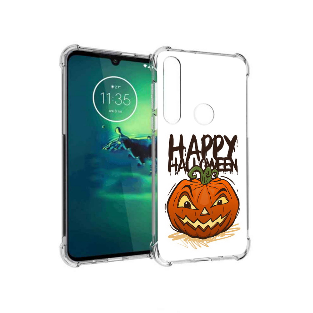 

Чехол MyPads Tocco для Motorola Moto G8 Plus Хэллоуин счастливый (PT227062.344.195), Прозрачный, Tocco