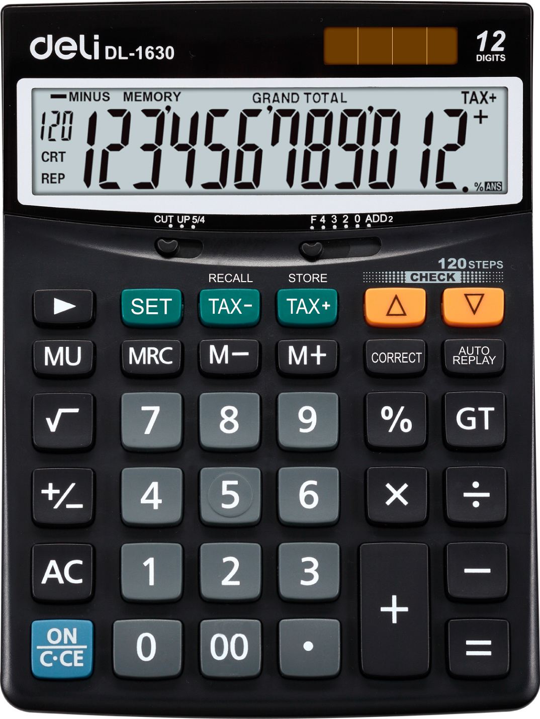 Калькулятор настольный Deli Core E1630, 12-разрядный, черный