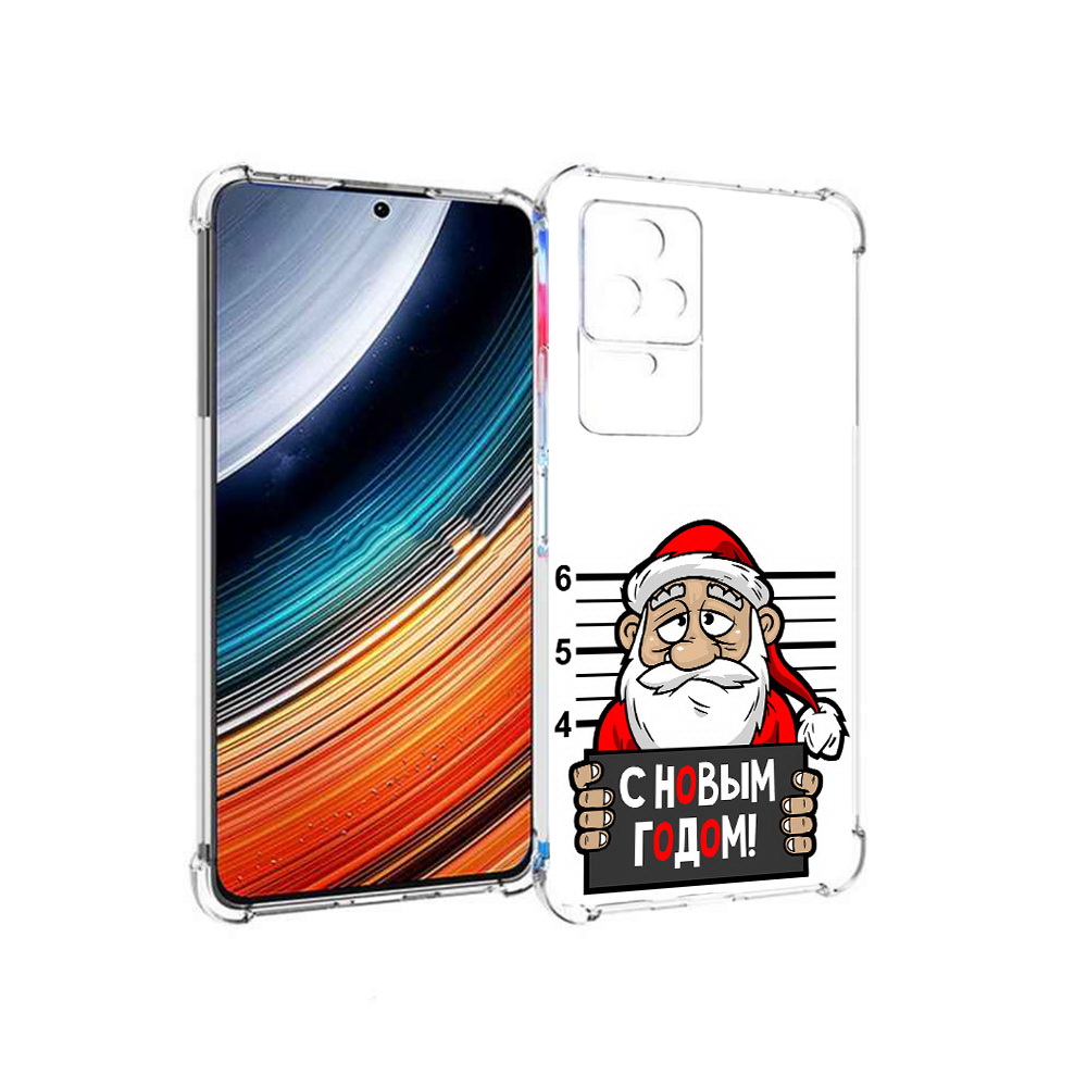 

Чехол MyPads ДМ с новым годом заключенный для Xiaomi Redmi K40S/Poco F4, Прозрачный, Tocco