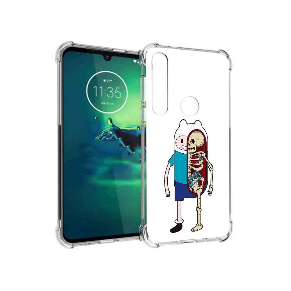 

Чехол MyPads Tocco для Motorola Moto G8 Plus Финн скелет (PT227062.344.187), Прозрачный, Tocco