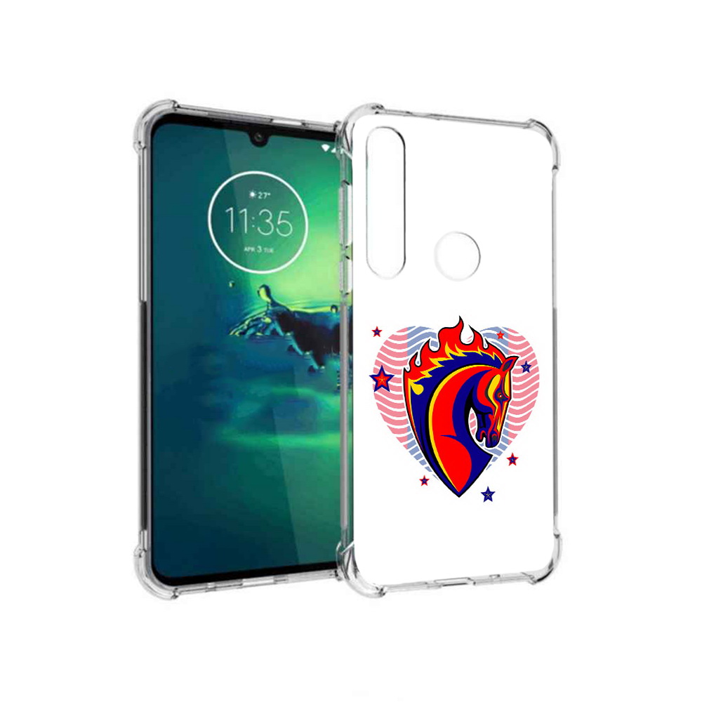 

Чехол MyPads Tocco для Motorola Moto G8 Plus ФК ЦСЛ Лошадь (PT227062.344.180), Прозрачный, Tocco